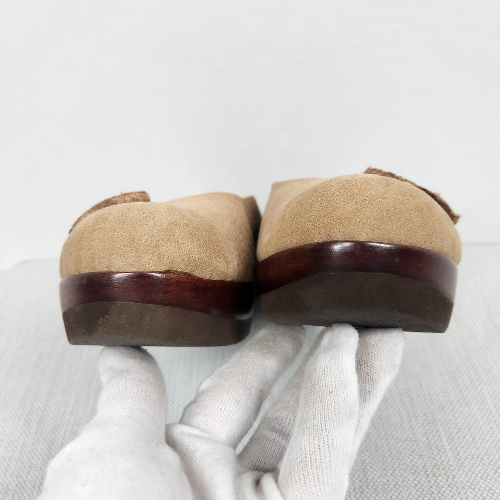 Salpy Size 10 Tan Leather Mules Boho Handmade - Picture 4 of 14
